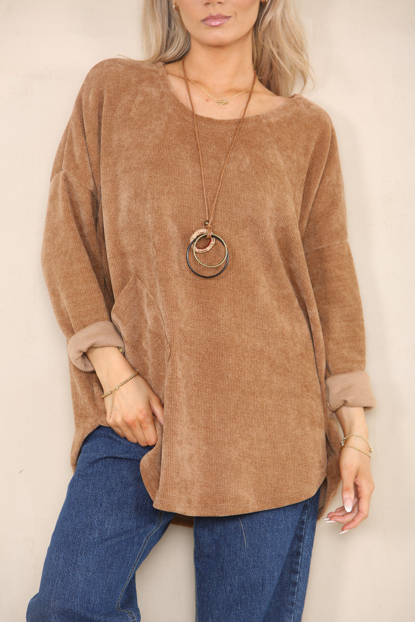 KOORDROKJE MET KETTING TAN