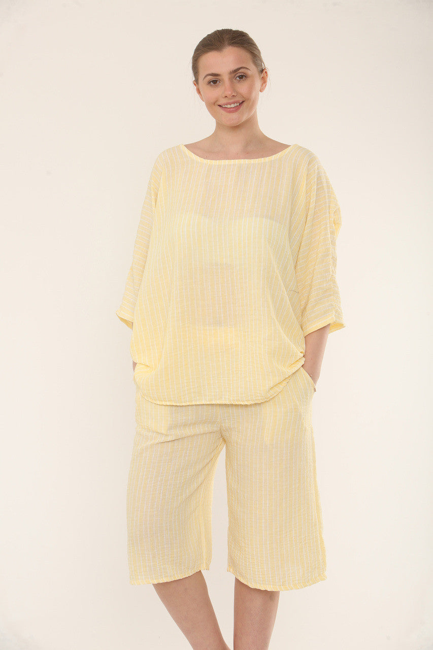 PINSTRIPE RONDHALS TOP - CITROEN