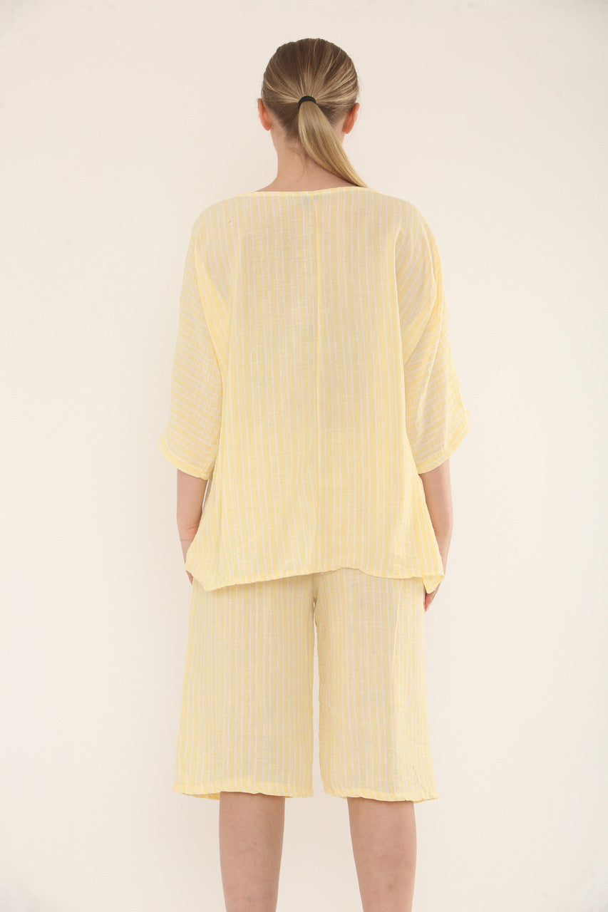 PINSTRIPE RONDHALS TOP - CITROEN