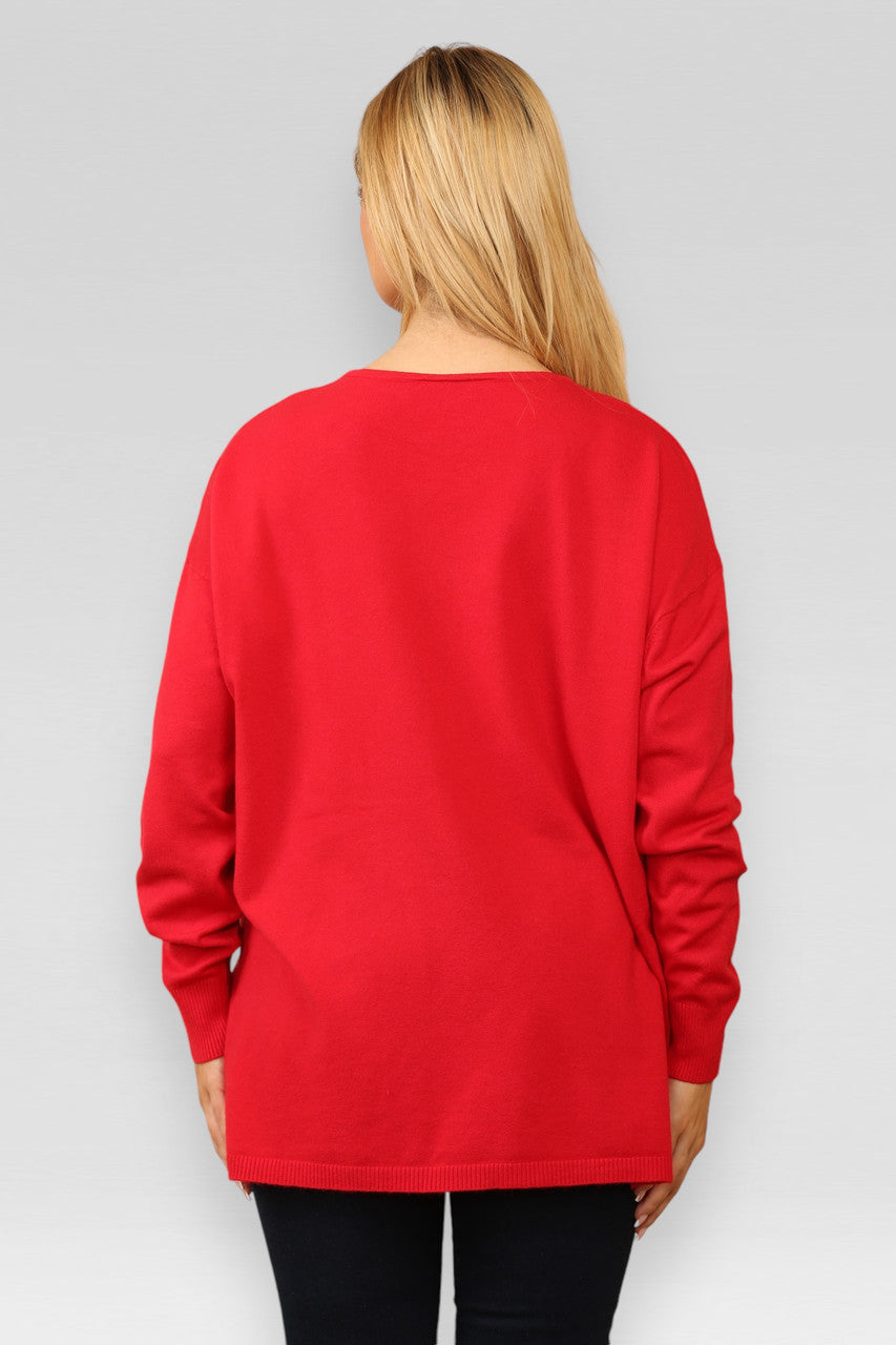 TRUI MET PAILLETTENHARTJES ROOD