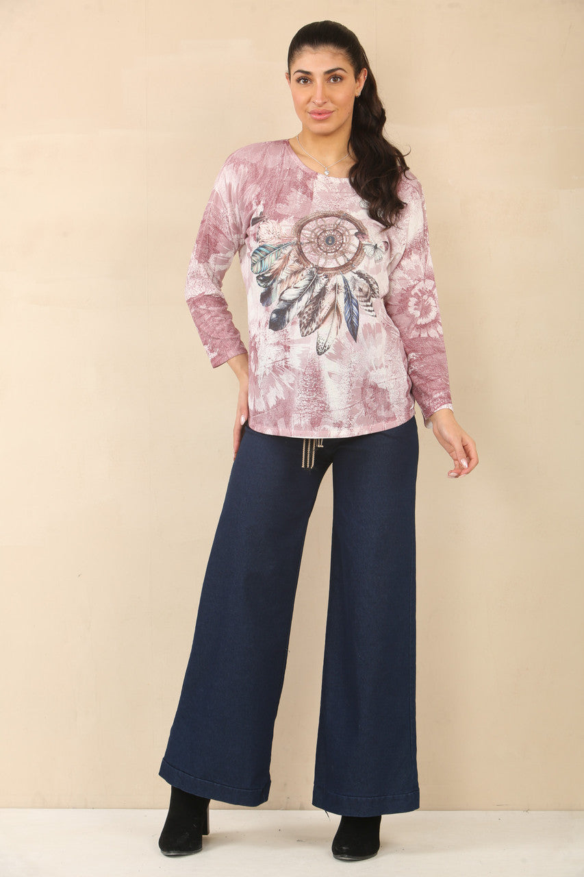 TIE DYE DROOMVANGER GRAFISCHE TOP - PAARS