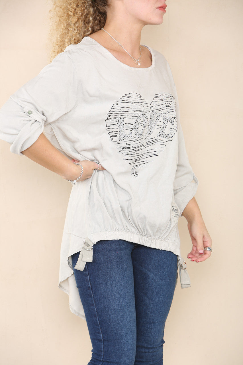 LOVE DIAMANTE HEART TOP STONE
