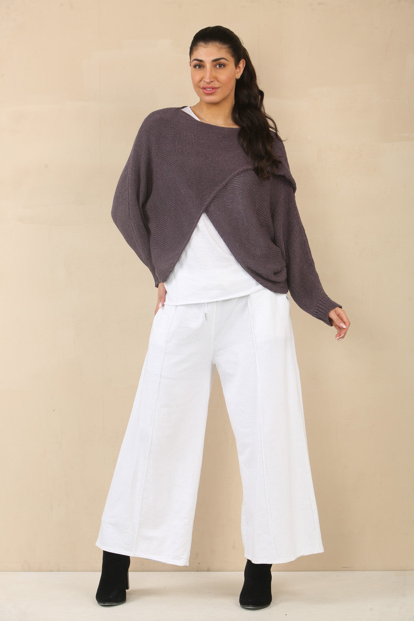 OVERSLAG TRICOT TOP - PAARS