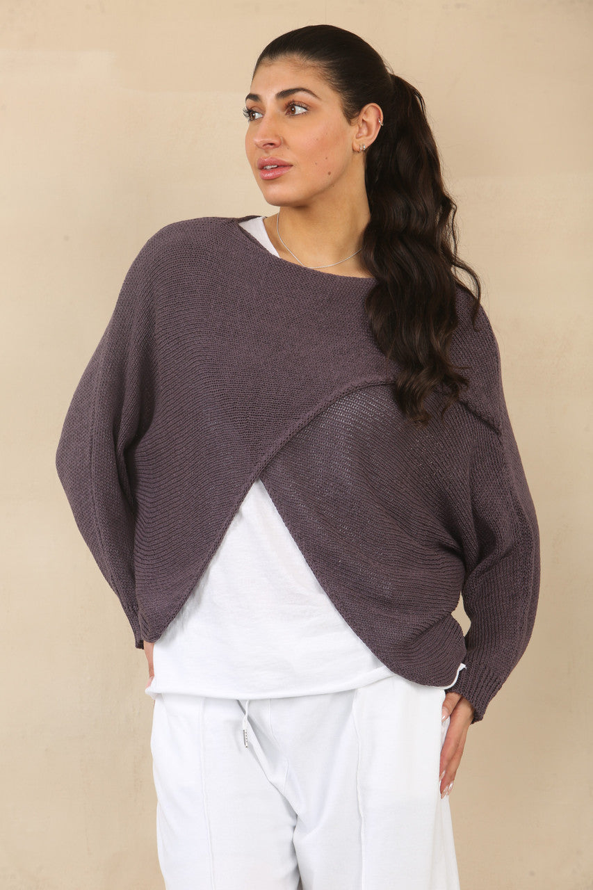 OVERSLAG TRICOT TOP - PAARS