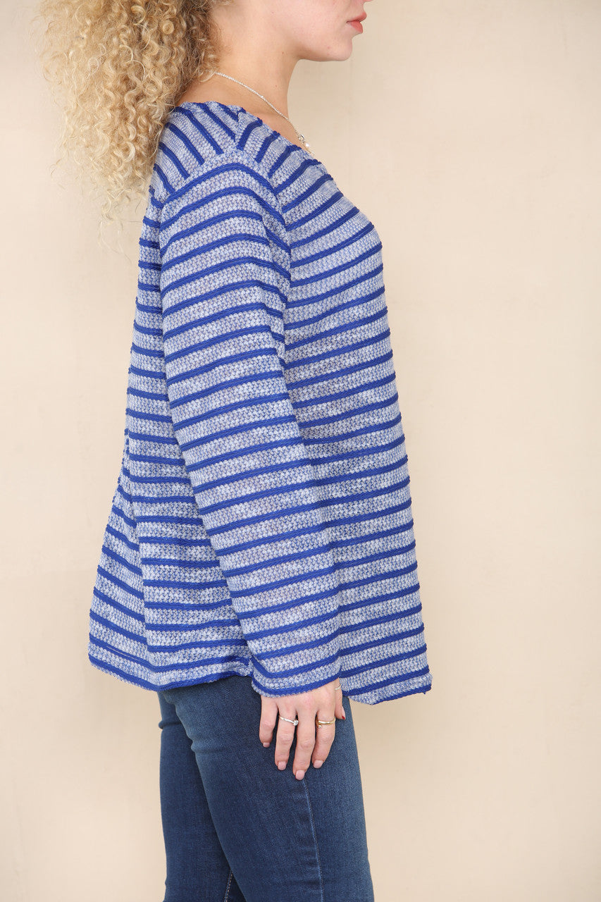 PIPED JUMPER TOP ROYAL BLUE