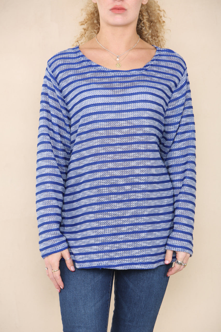 PIPED JUMPER TOP ROYAL BLUE