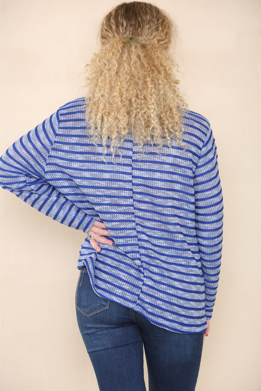 PIPED JUMPER TOP ROYAL BLUE