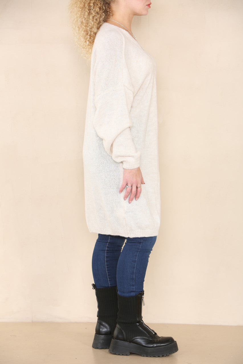 SOFT KNIT CARDIGAN OATMEAL
