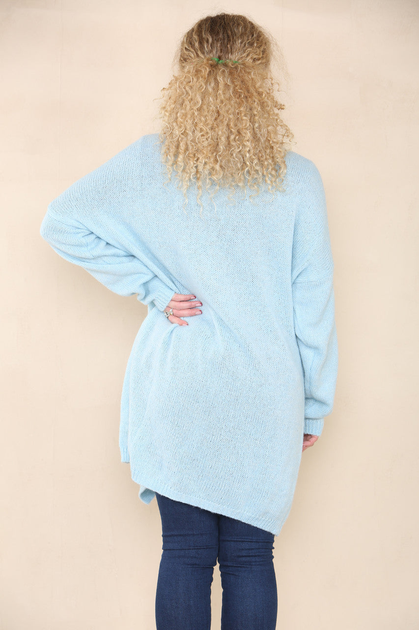SOFT KNIT CARDIGAN LIGHT BLUE