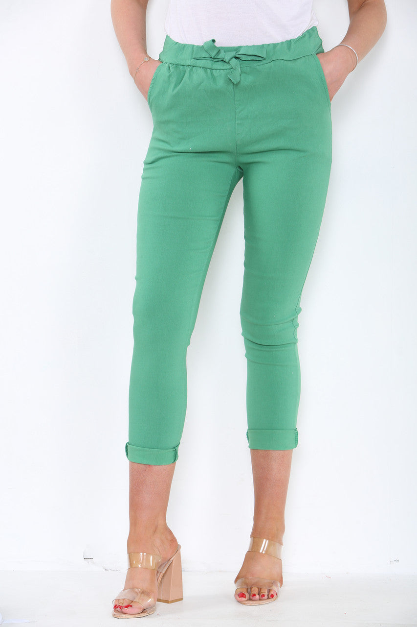 EFFEN ELASTISCHE MAGIC STRETCH BROEK GROEN