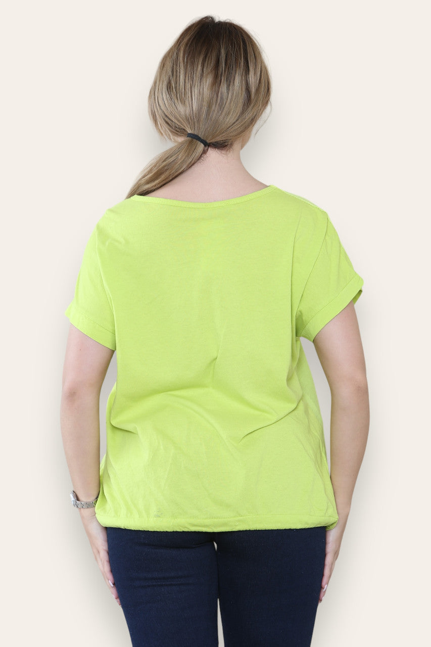 TOP MET HARTBURST PRINT LIMOEN