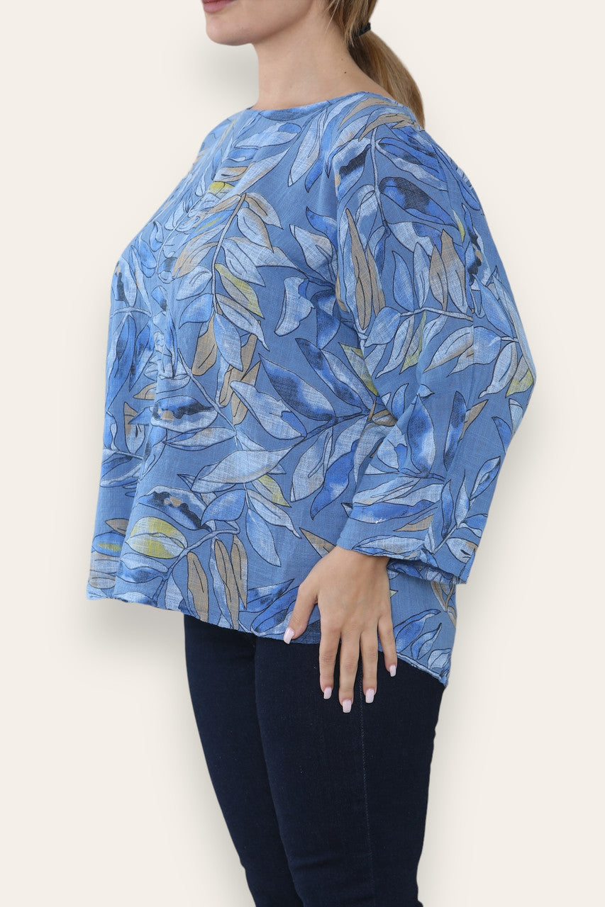 BLAD STENGEL PRINT TOP DENIM