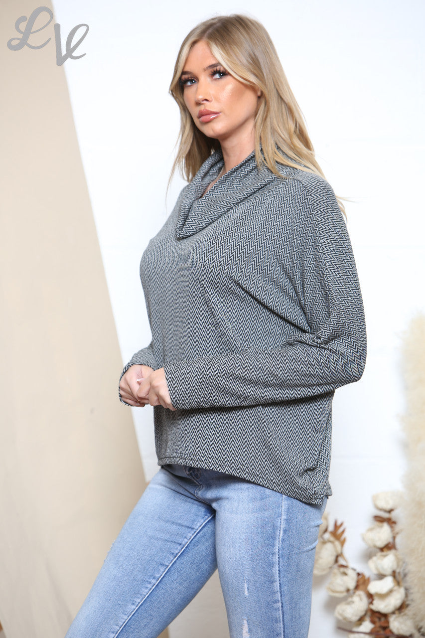 Dames Coltrui met Visgraatprint Wit
