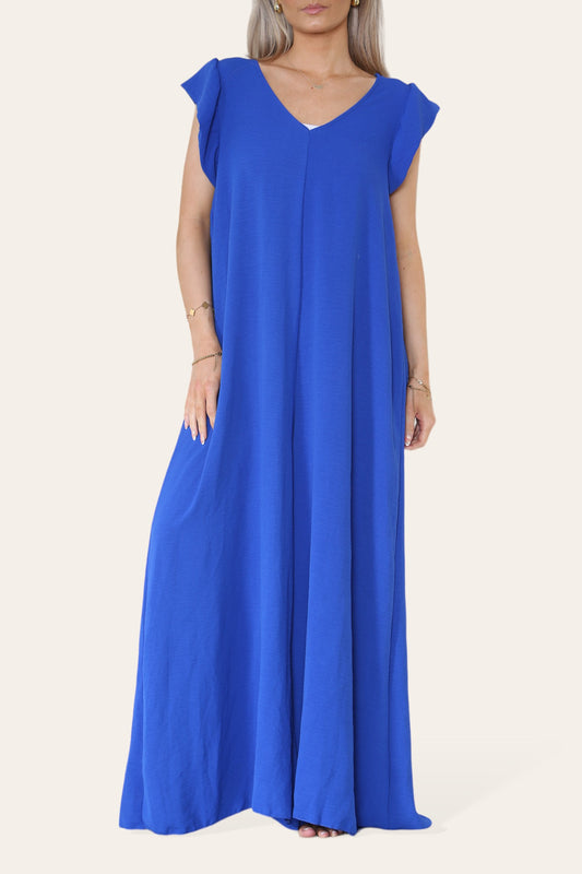 TIE BACK MAXI JUMPSUIT KONINGSBLAUW