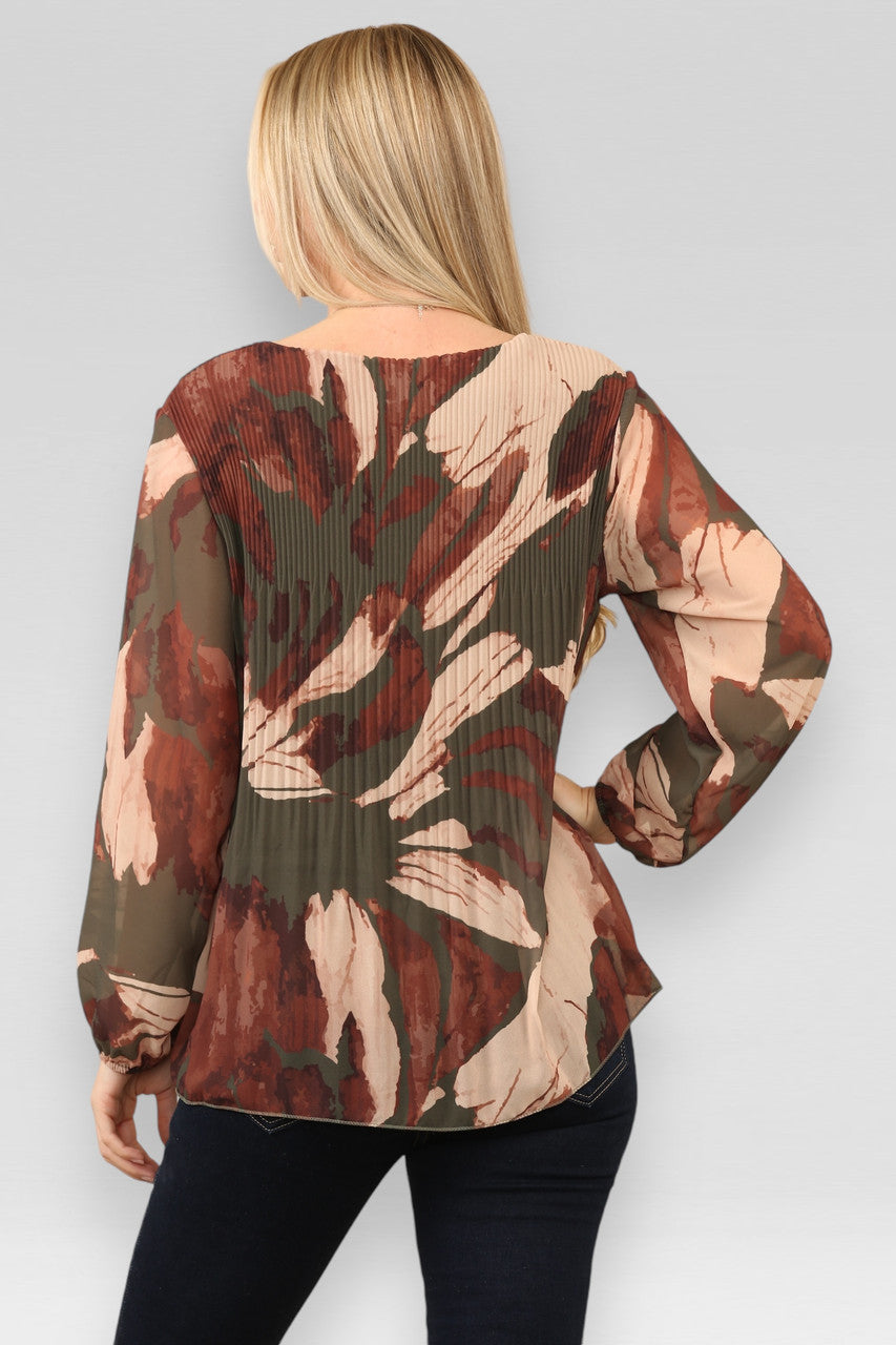 PLOOIBLOES MET ABSTRACTE PRINT KHAKI