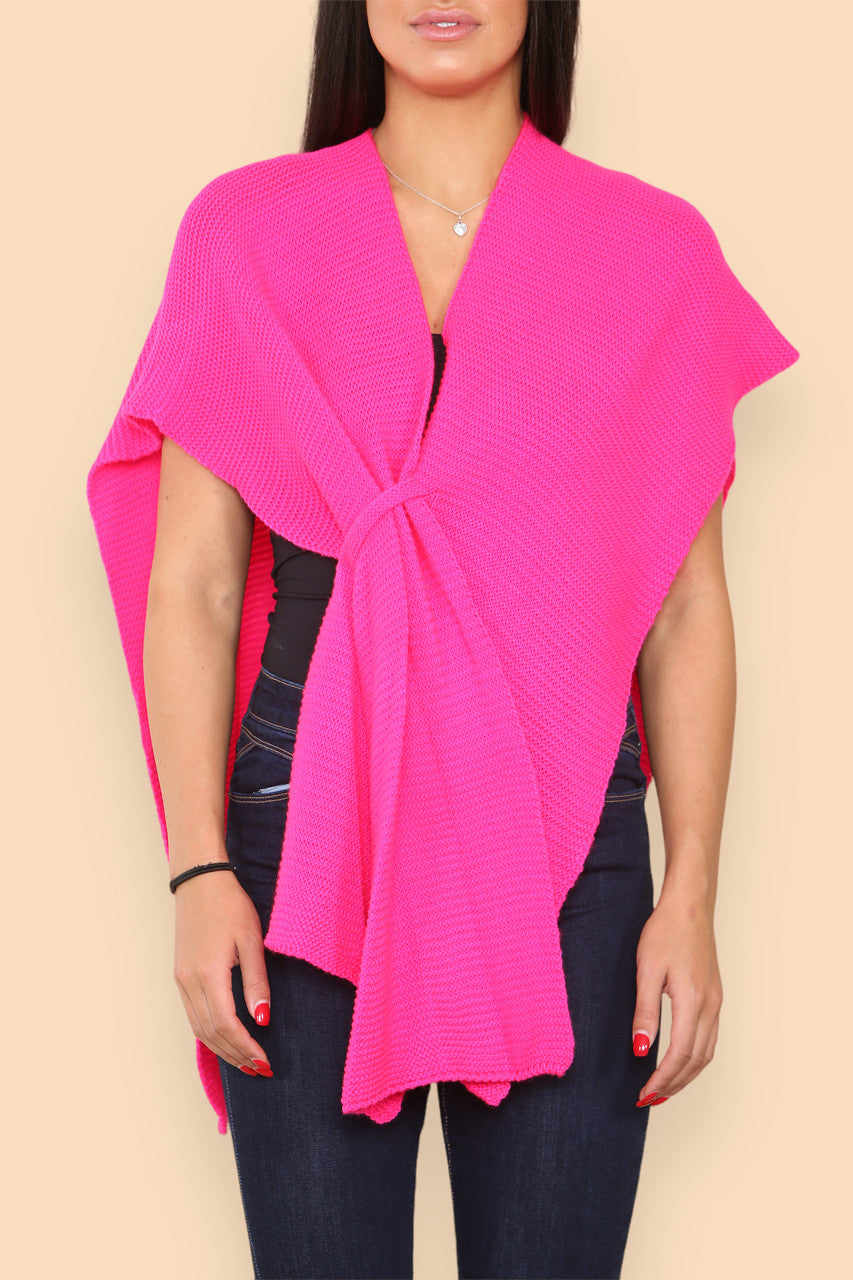 SOFT KNITTED SHAWL CERISE