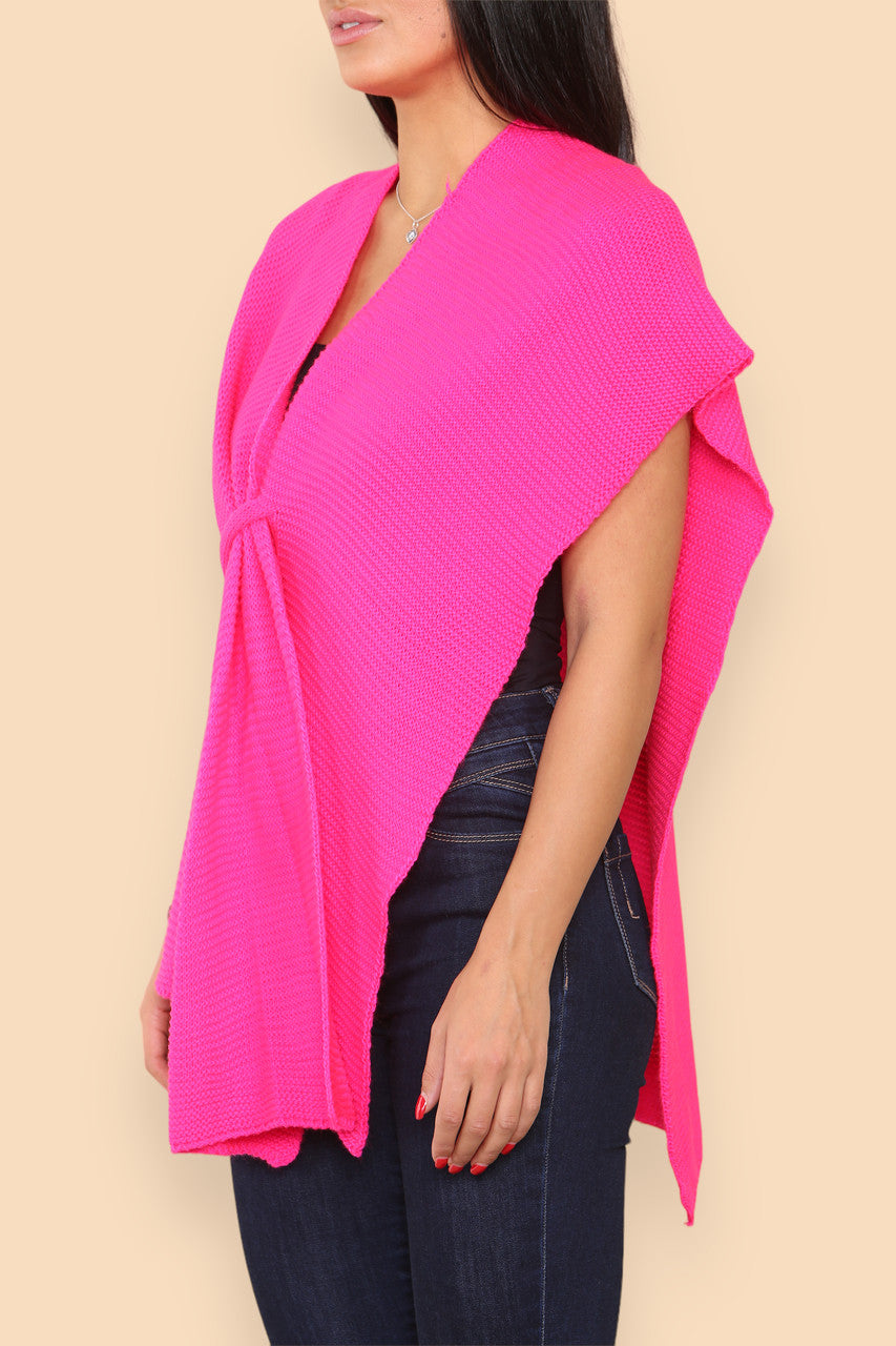 SOFT KNITTED SHAWL CERISE