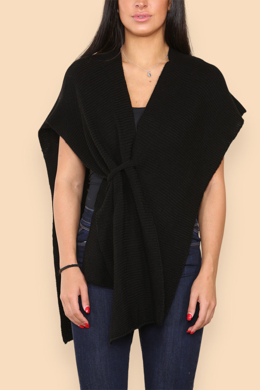 SOFT KNITTED SHAWL BLACK