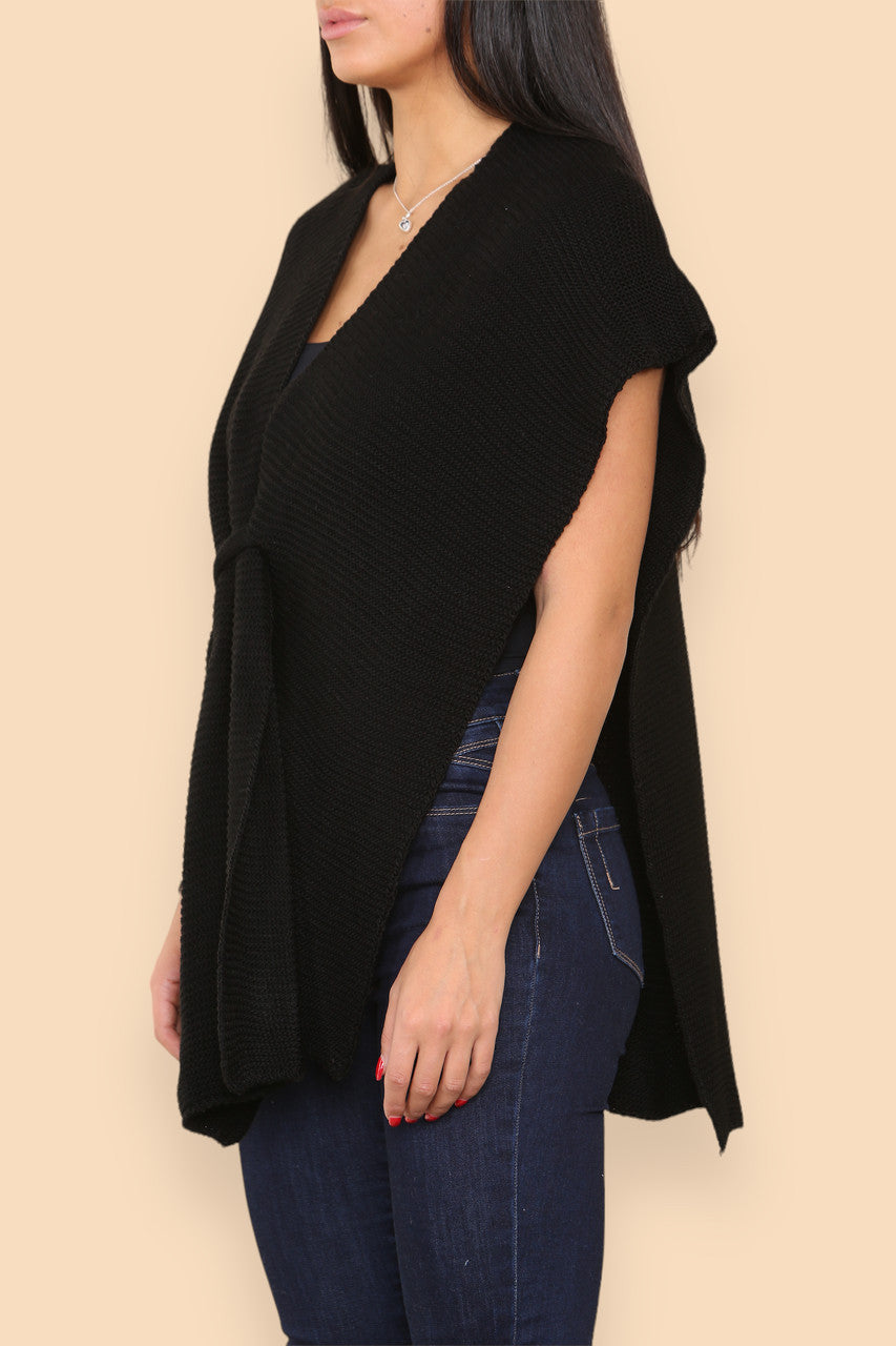SOFT KNITTED SHAWL BLACK