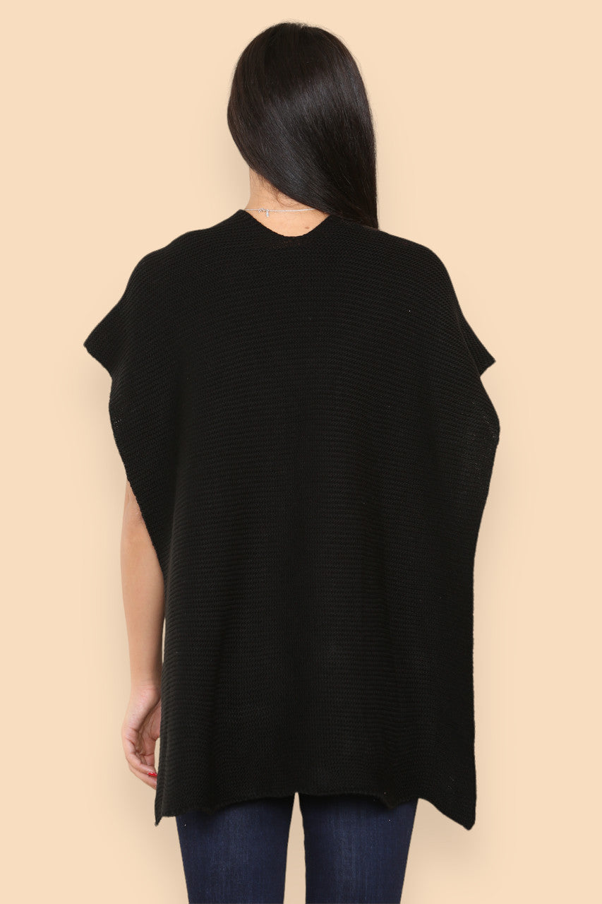 SOFT KNITTED SHAWL BLACK