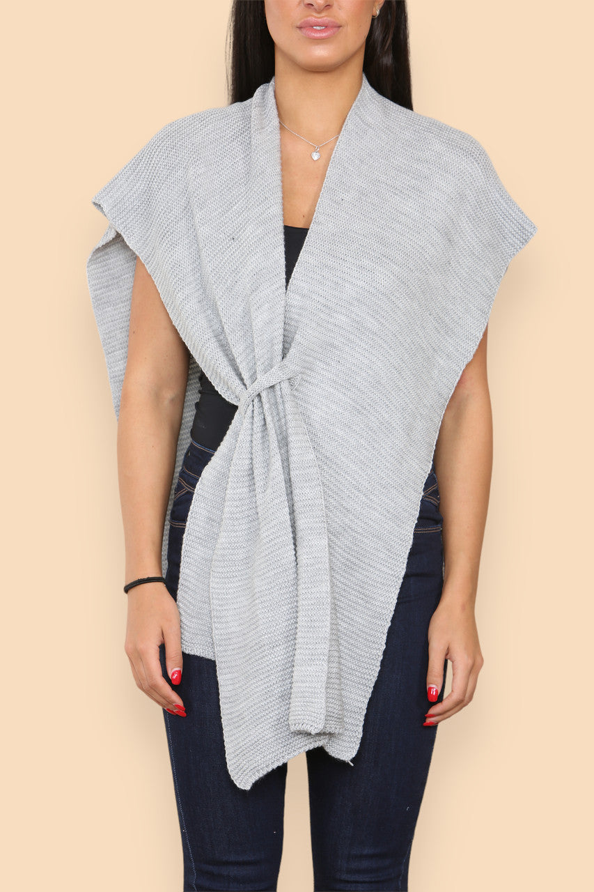 SOFT KNITTED SHAWL GREY