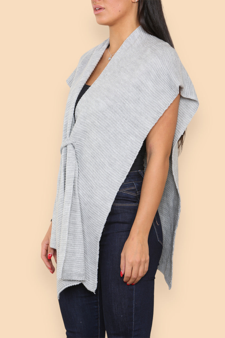 SOFT KNITTED SHAWL GREY