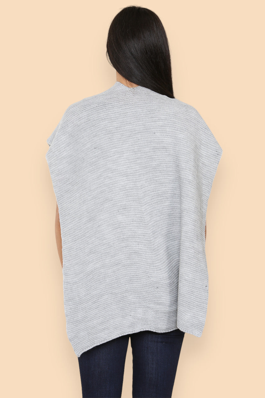 SOFT KNITTED SHAWL GREY