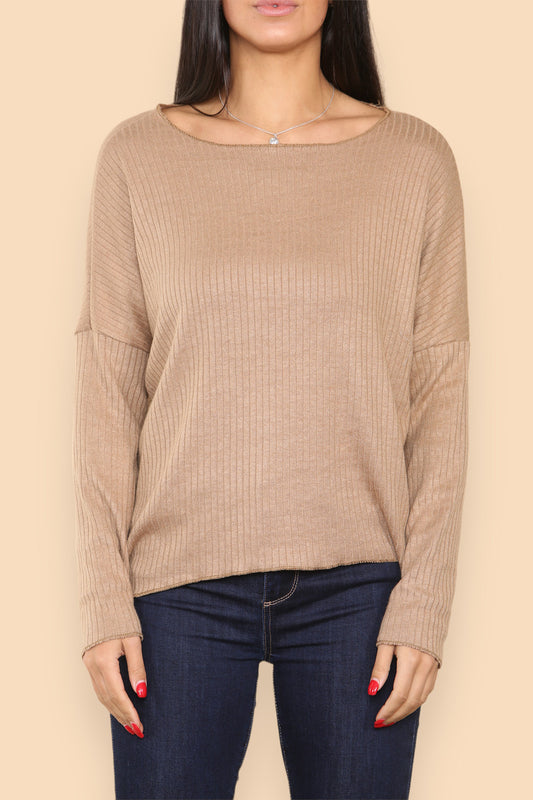 RIBBREISEL TOP TAN