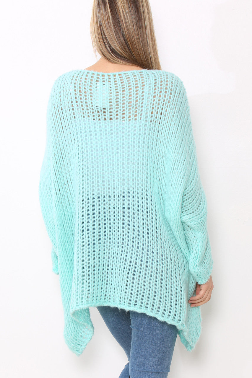 Ladies Batwing Sleeve Sloppy Jumper Top Tiffany