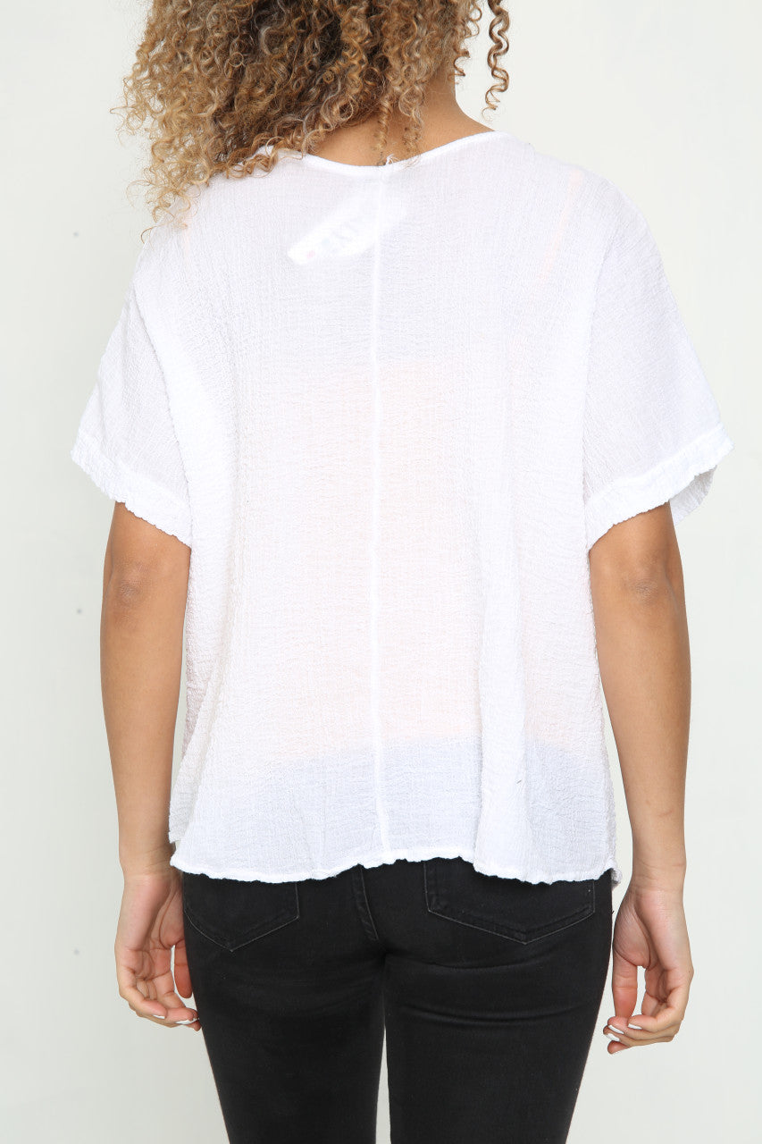Dames Hartjes Ketting Top Wit