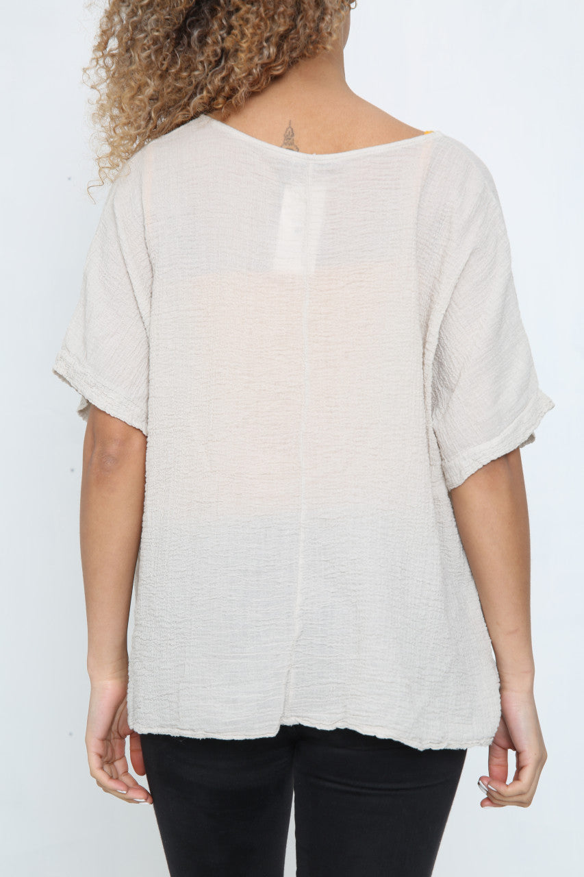 Dames Top met Hartjesketting Steentjes