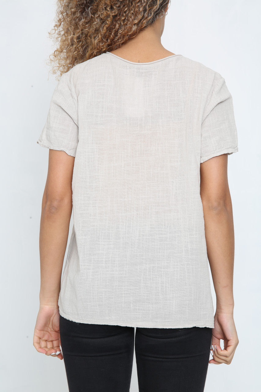Ladies Starburst Top Stone