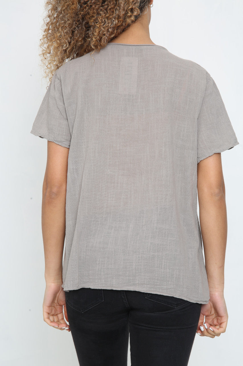 Ladies Starburst Top Taupe