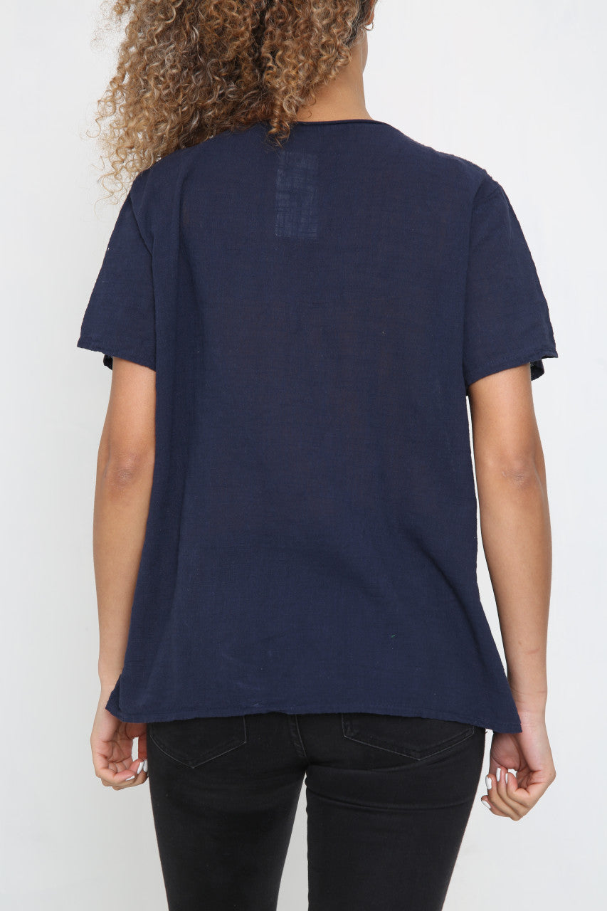 Ladies Starburst Top Navy