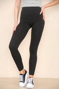 FLEECE LINED LEGGINGS BLACK