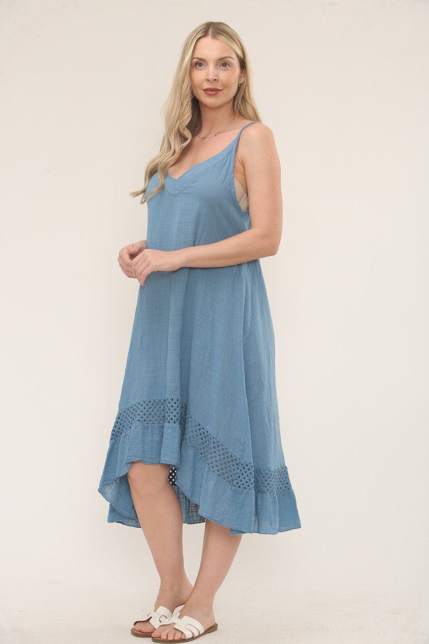 JURK MET KANTEN ZOOM - DENIM