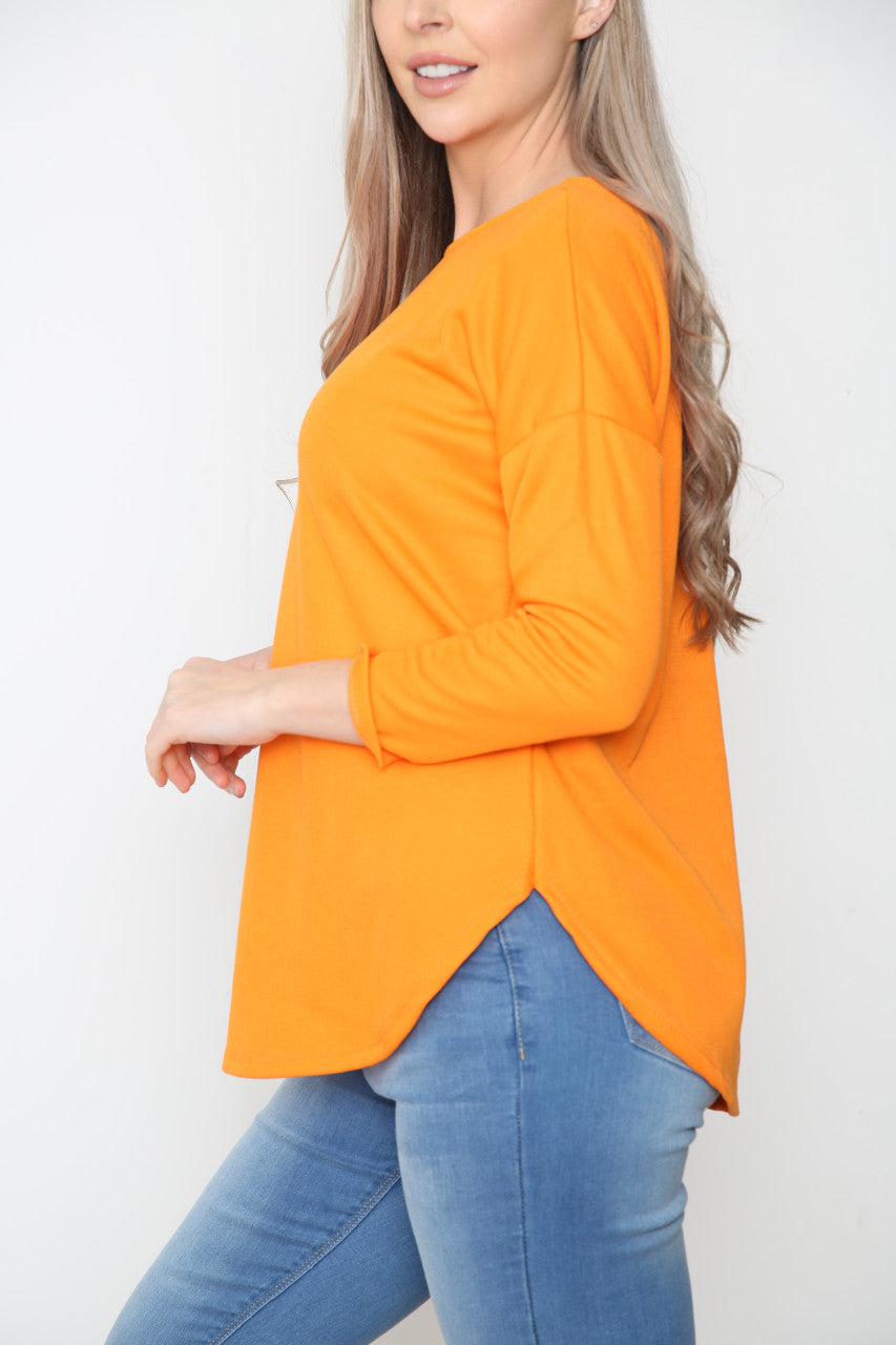 Damesringrugdetail top Oranje