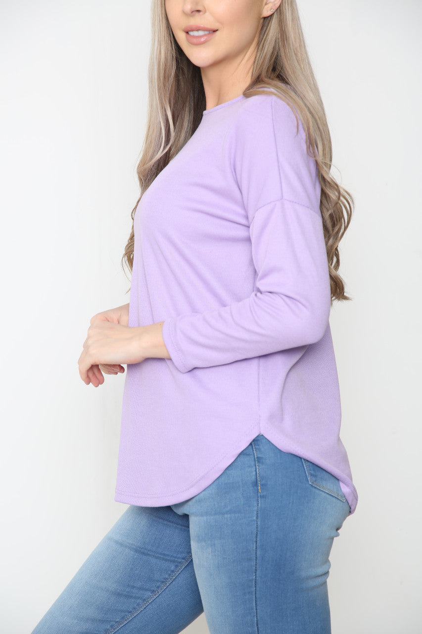 Ladies Ring Back Detail Top Lilac