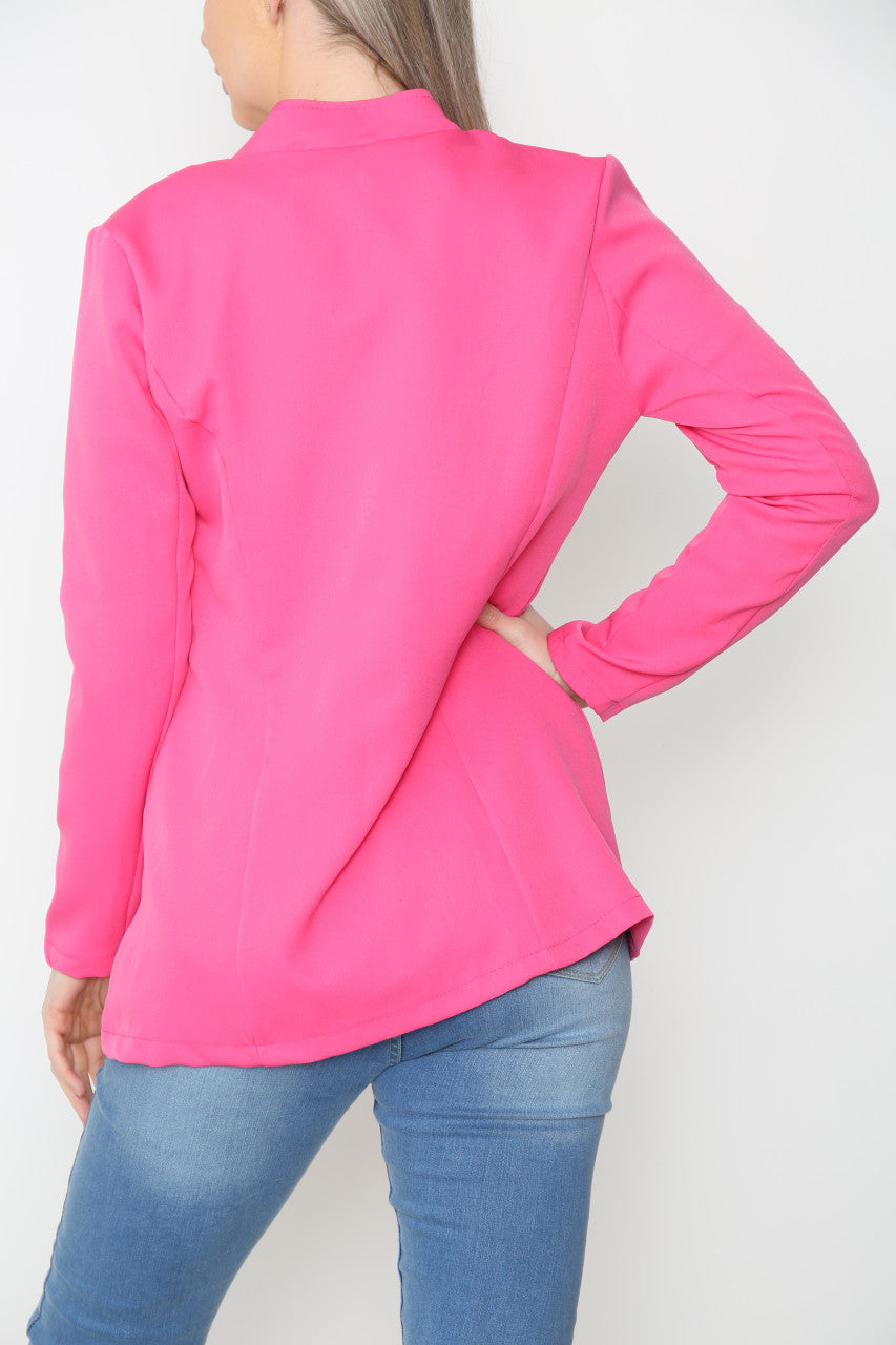 Ladies Military Blazer Jacket Cerise