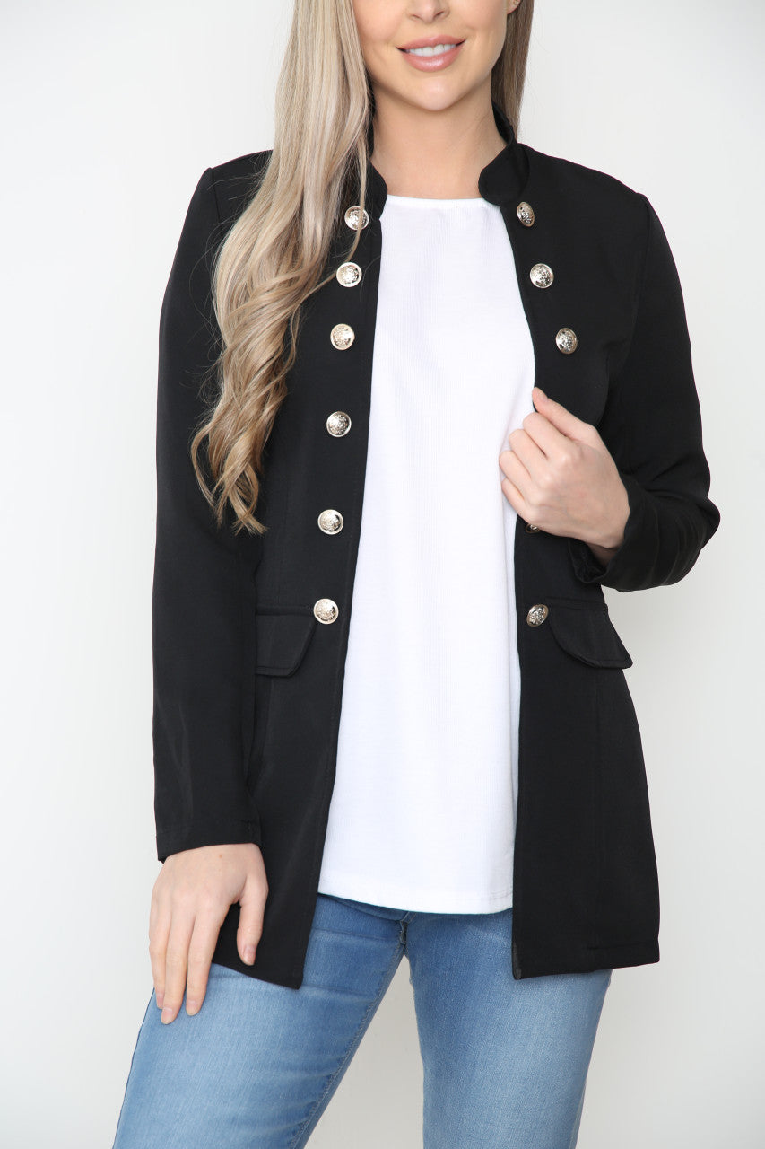 Dames Militaire Blazer Jack Zwart