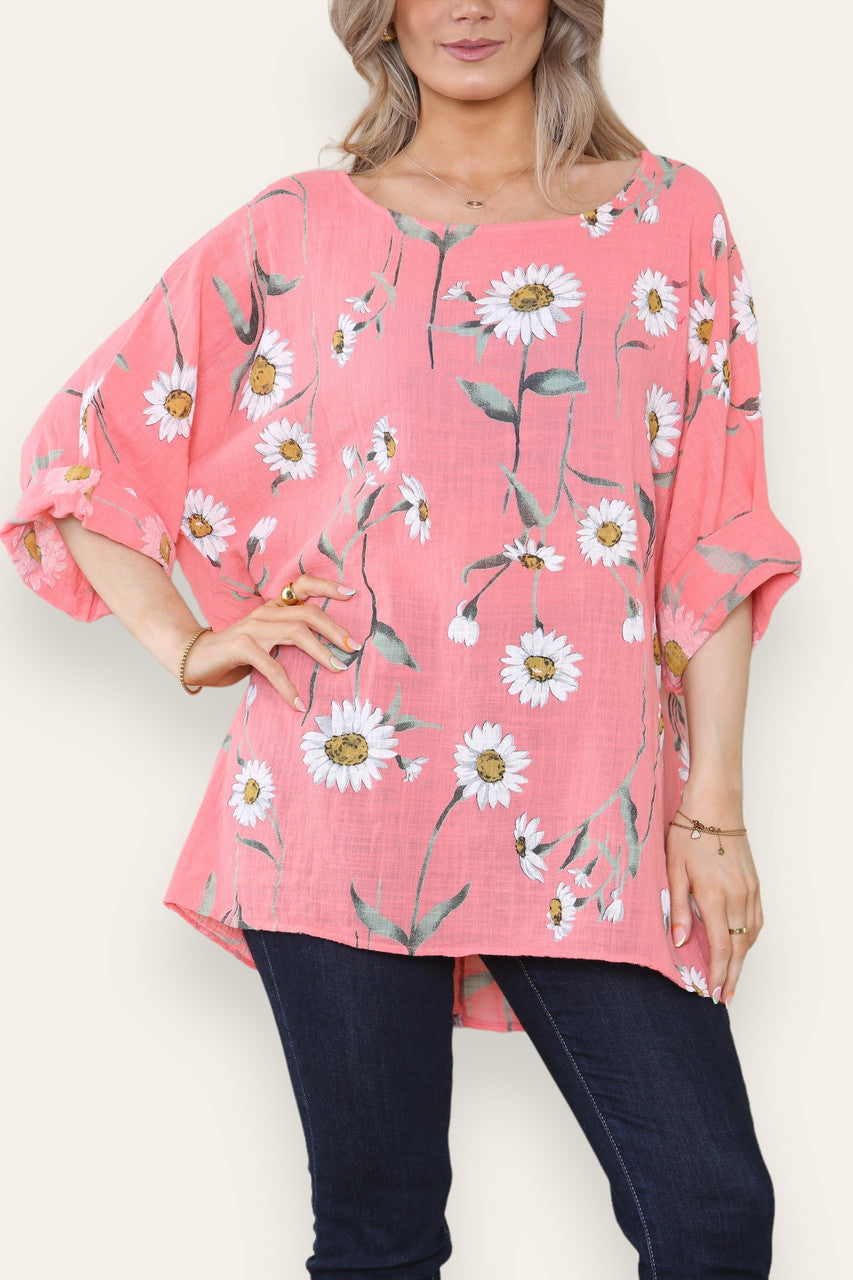 DAISY STENGEL PRINT TOP KORAAL