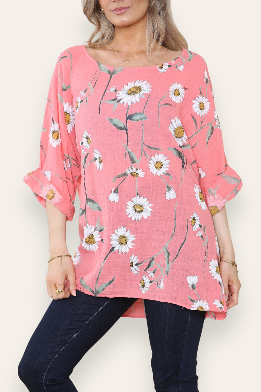 DAISY STENGEL PRINT TOP KORAAL