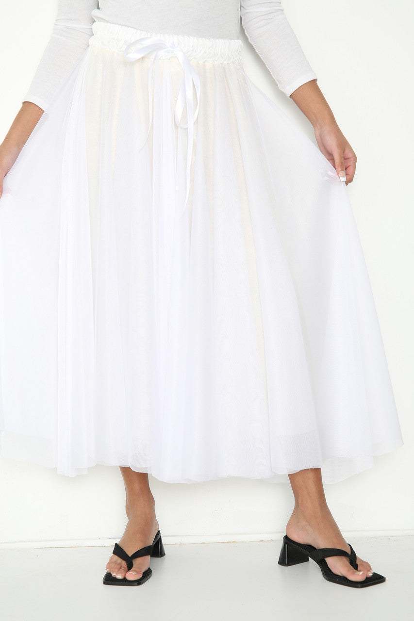 Ladies Skater Skirt White