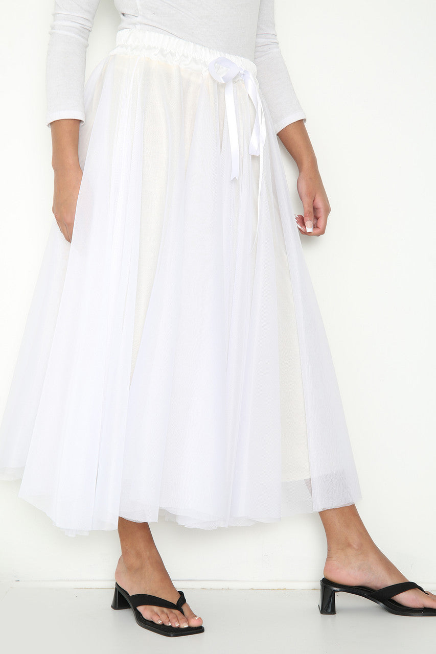 Ladies Skater Skirt White