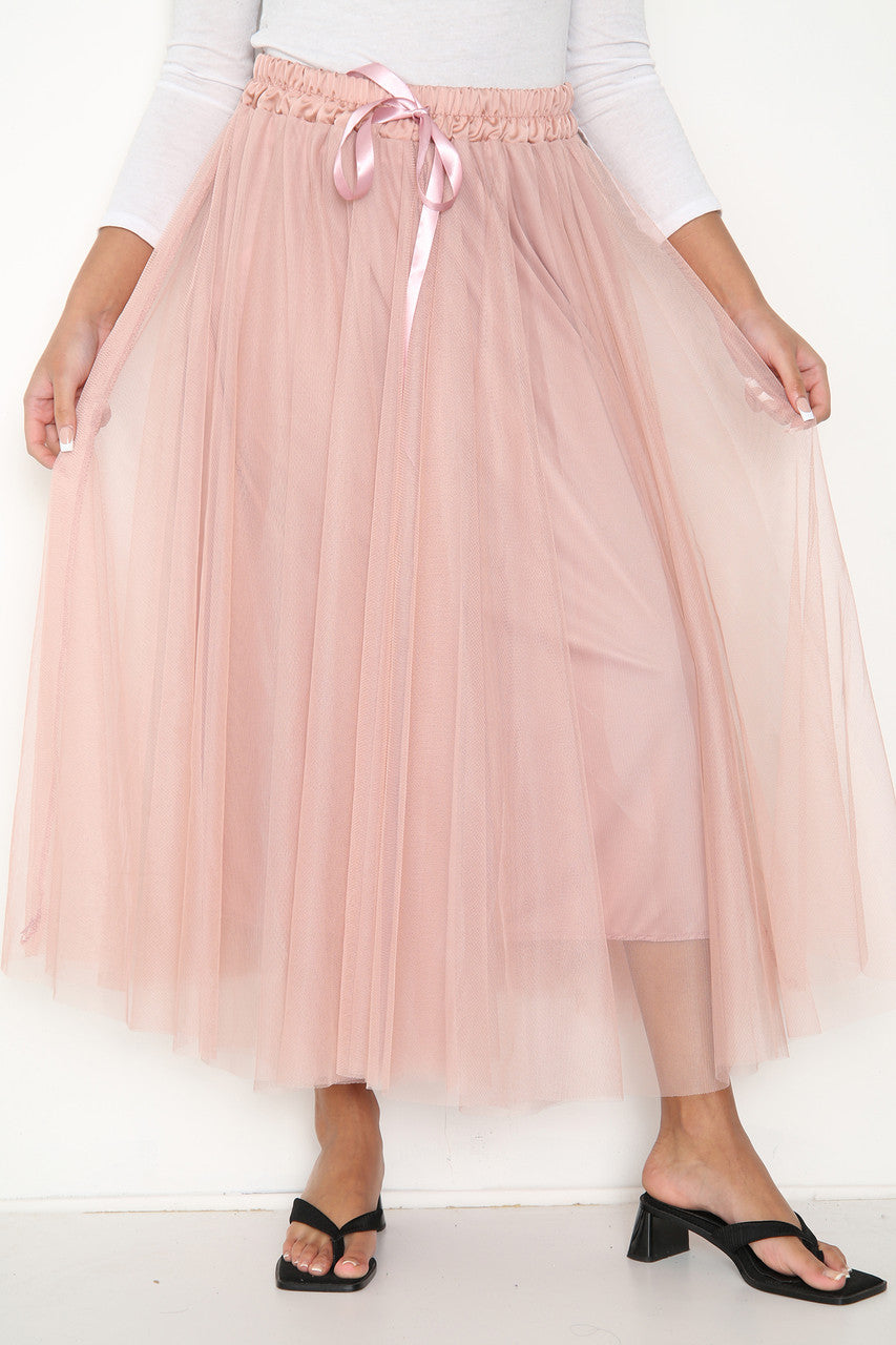 Ladies Skater Skirt Dusty Pink