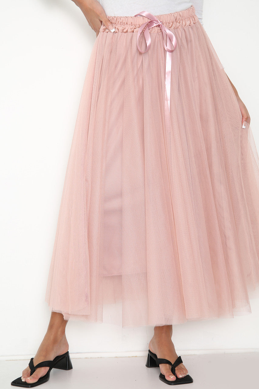 Ladies Skater Skirt Dusty Pink
