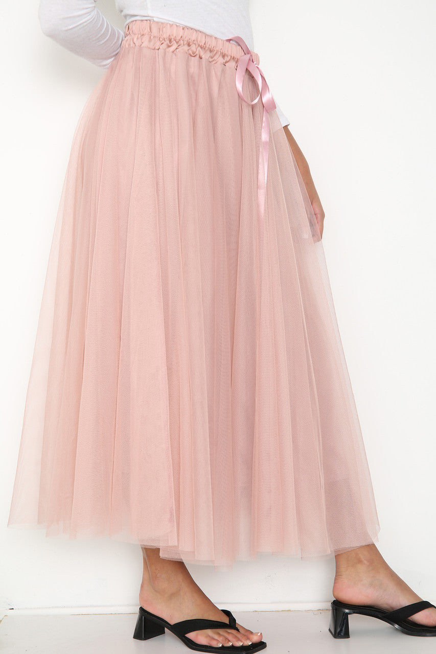 Ladies Skater Skirt Dusty Pink