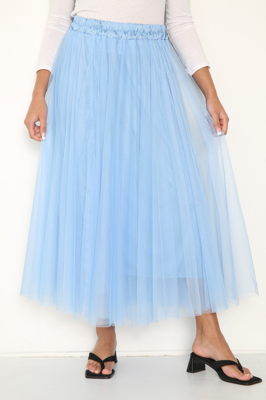 Ladies Skater Skirt Sky Blue