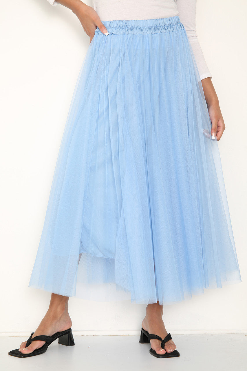 Ladies Skater Skirt Sky Blue
