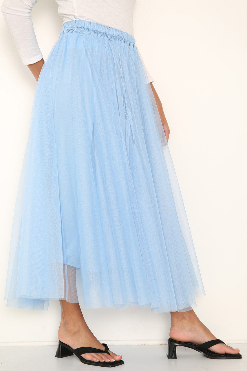 Ladies Skater Skirt Sky Blue